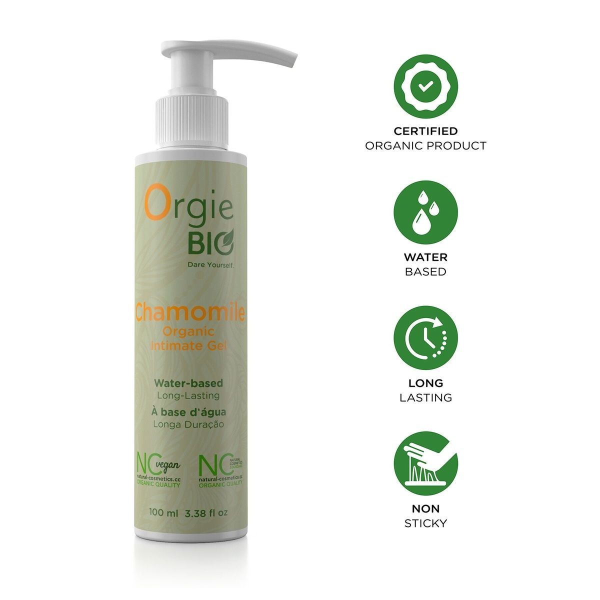Лубрикант на водній основі Orgie &ndash; Bio Chamomile Organic Intimate Gel (100 мл), екстракт ромашки