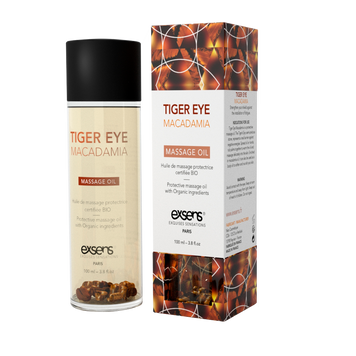 Массажное масло EXSENS Tiger Eye Macadamia (защита с тигровым глазом) 100мл, натуральное