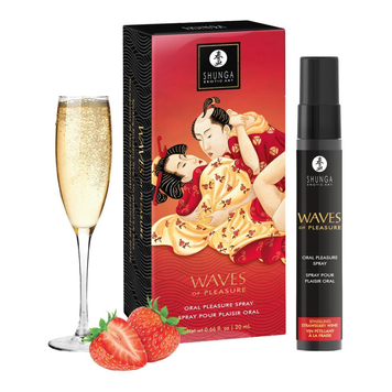 Спрей для усиления слюноотделения Shunga Waves of Pleasure Strawberry Sparkling Wine