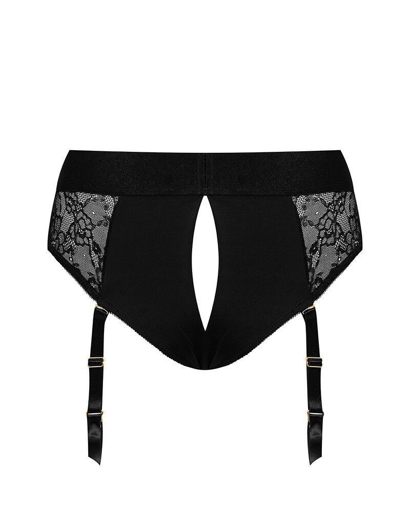 Мереживні труси для страпона з підв'язками для панчіх Strap-On-Me DIVA HARNESS - S