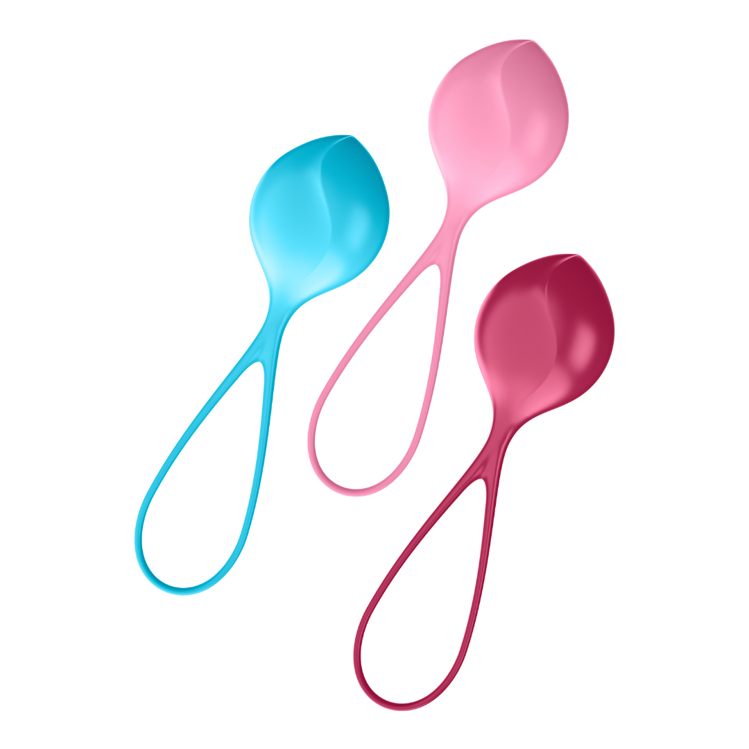Вагінальні кульки Satisfyer Strengthening Balls (3шт), діаметр 3,8 см, маса 62-82-98г, монолітні