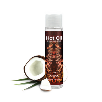 Согревающее съедобное массажное масло HOT OIL Nuei, кокос, 100 мл