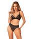 Комплект белья Obsessive Natilya 2-pcs set, black, бюстгальтер, трусики, XS/S
