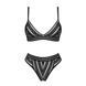 Комплект белья Obsessive Natilya 2-pcs set, black, бюстгальтер, трусики, XS/S