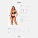 Комплект белья Obsessive Natilya 2-pcs set, black, бюстгальтер, трусики, XS/S