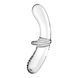 Двусторонний стеклянный дилдо Satisfyer Double Crystal Transparent