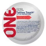 Презерватив ONE Tattoo Touch Red, 1 шт, красный, с рельефом в виде татуировки