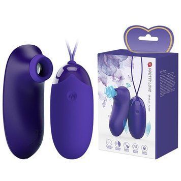 2в1: виброяйцо и вакуумный стимулятор клитора Pretty Love Orthus-Youth Stimulator Blue
