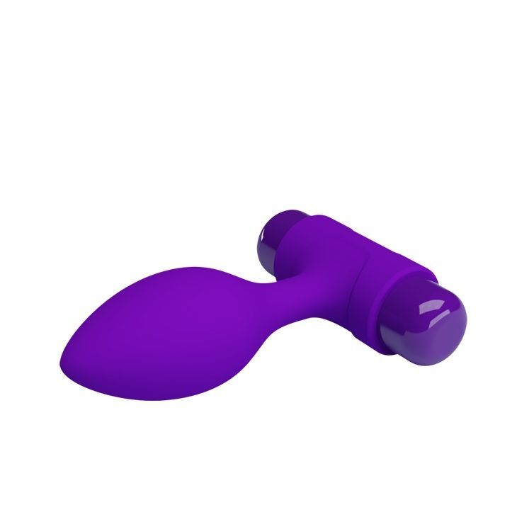Анальная пробка Pretty Love Vibra Butt Plug Purple, 2.7 см