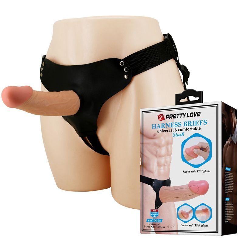 Страпон Pretty Love Harness Briefs Stark
