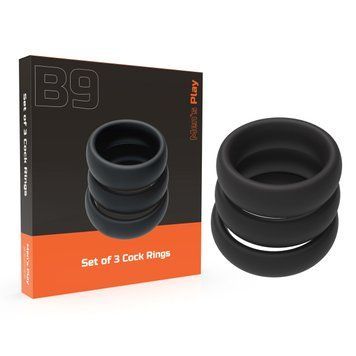 Набір ерекційних кілець Erospace Men&rsquo;s Play Set Of 3 Cock Rings B9