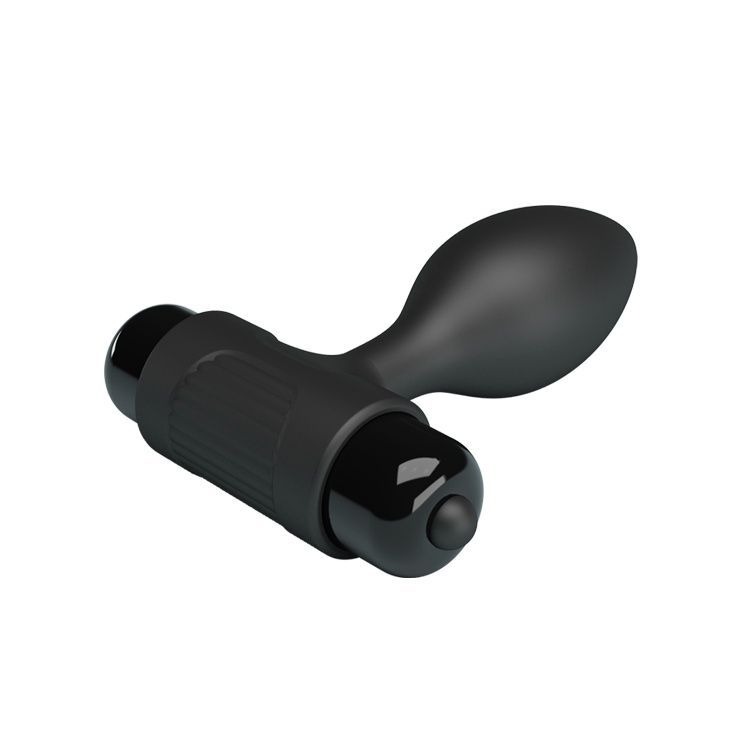 Анальна пробка з вібрацією Pretty Love Vibra Butt Plug Black - 2,7 см