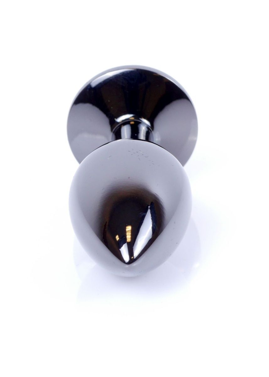 Анальна пробка Jewellery Dark Silver PLUG Light Blue, d 2,7 см.