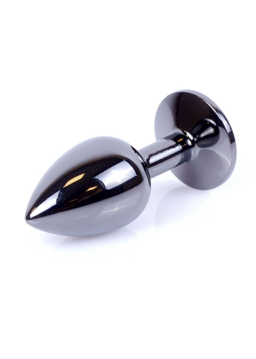 Анальна пробка Jewellery Dark Silver PLUG Light Blue, d 2,7 см.