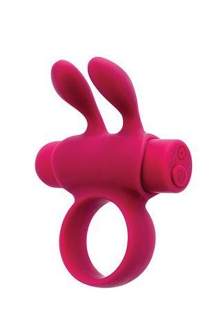 Ерекційне віброкільце S Pleasures Premium Rabbit Ring, рожеве, зі знімною віброкулею та вушками