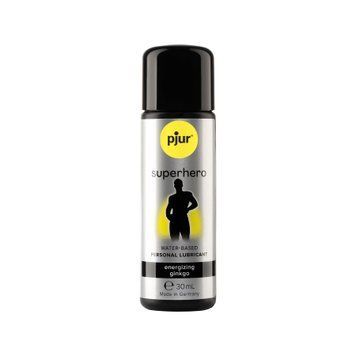 Стимулирующая смазка на водной основе pjur Superhero Energizing glide 30 мл, с экстрактом гинкго билоба