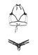 Комплект Leg Avenue Open cup bra and pearl panty OS Black, One size