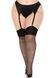 Чулки со стразами Leg Avenue Wide Top Rhinestone Sheer Stockings, 1X/2X, черные, выше колена