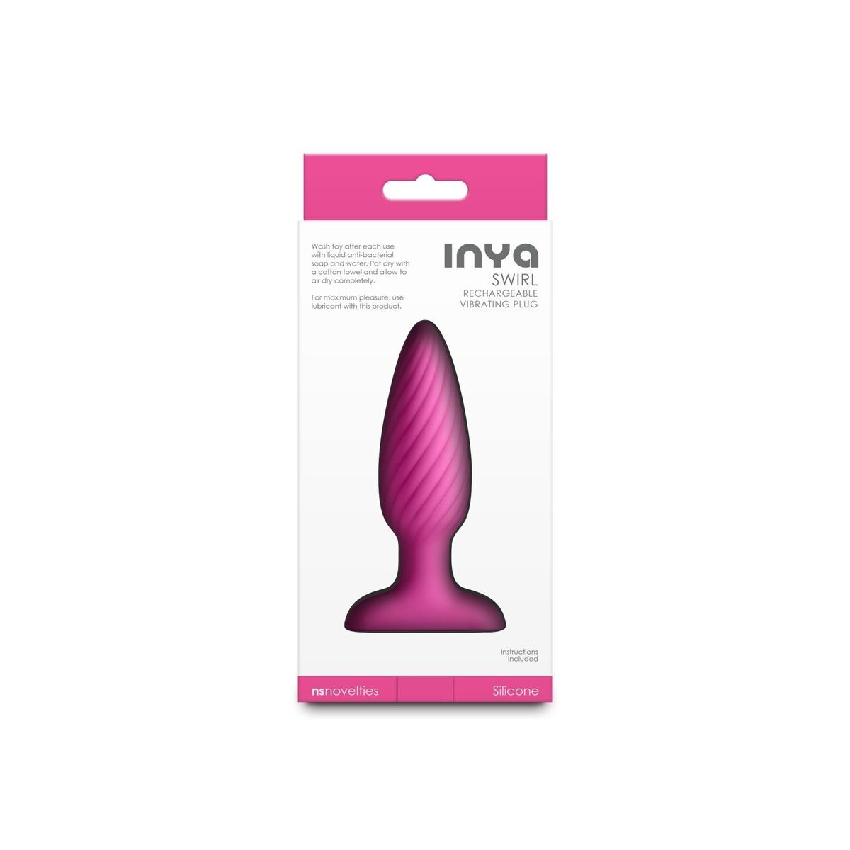 Анальна пробка з вібрацією NS Novelties INYA - Swirl - Pink