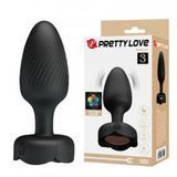Анальна пробка з підсвіткою Pretty Love Osborn Black - 3,4 см