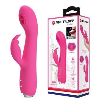 Вібратор-кролик Pretty Love Rachel Licking Vibrator Magenta