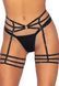 Гартери Leg Avenue Rhinestone garter strapps OS Black