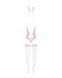 Эротический костюм зайки Obsessive Bunny suit 4 pcs costume pink L/XL, розовый, топ с подвязками