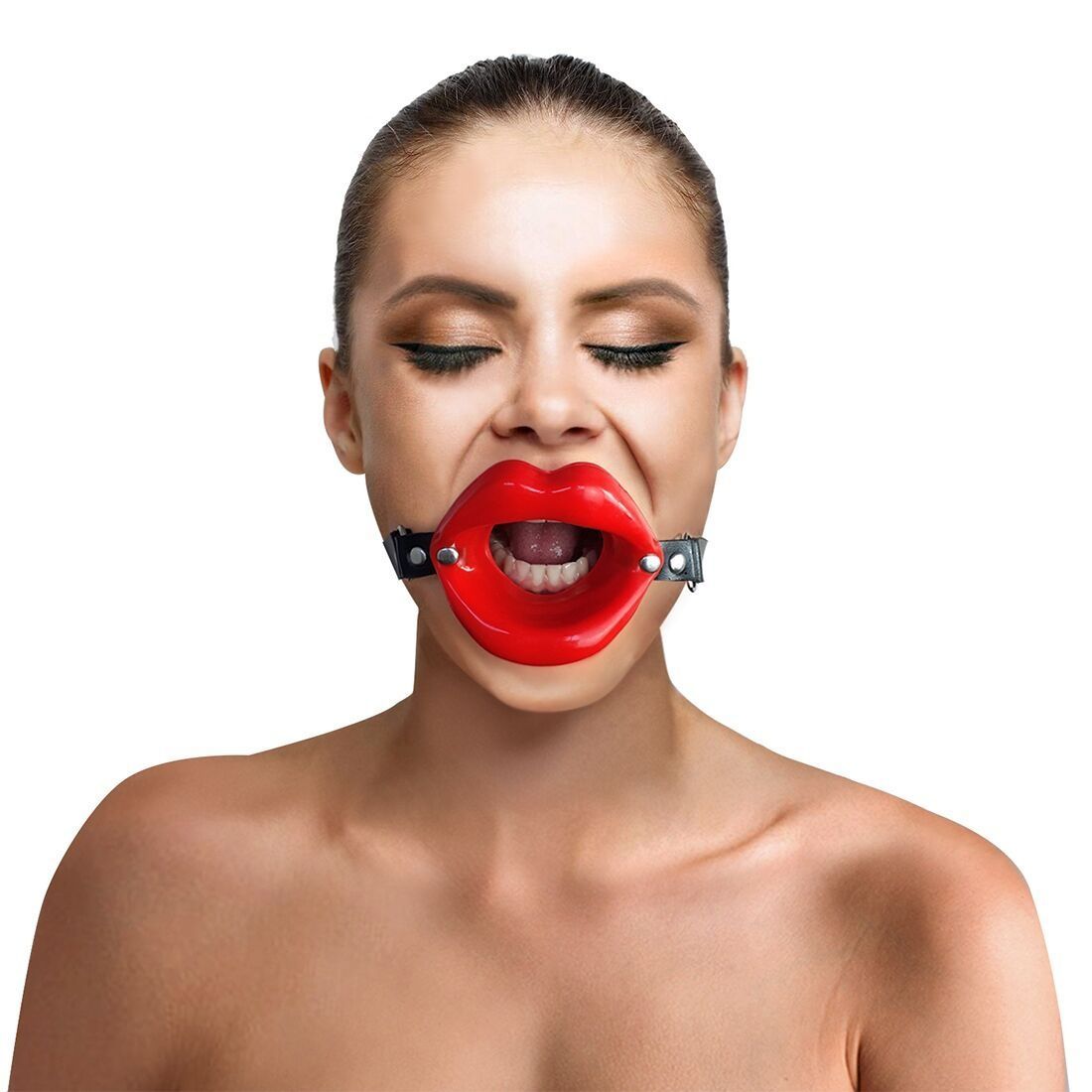 Кляп-розширювач у формі губ Art of Sex &ndash; Gag Lips, натуральна шкіра
