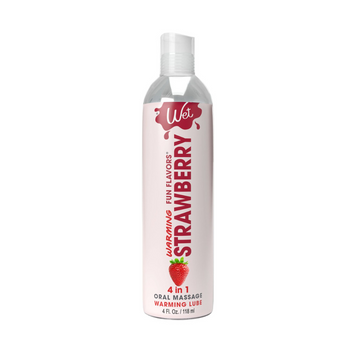 Согревающий лубрикант на водной основе Wet Warming Strawberry 4 in 1, без сахара (118 мл)