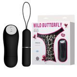 Трусики с вибропулей Baile Wild Butterfly Black