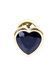Анальна пробка Jewellery Gold Heart Plug Black, 2,7 см