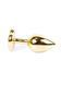 Анальна пробка Jewellery Gold Heart Plug Black, 2,7 см