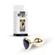 Анальна пробка Jewellery Gold Heart Plug Black, 2,7 см