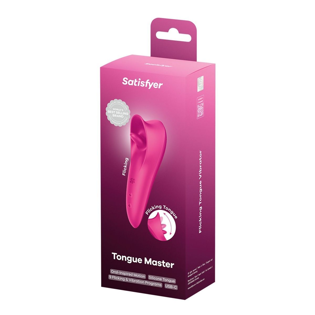 Вибростимулятор для клитора Satisfyer Tongue Master с язычком, имитация кунилингуса