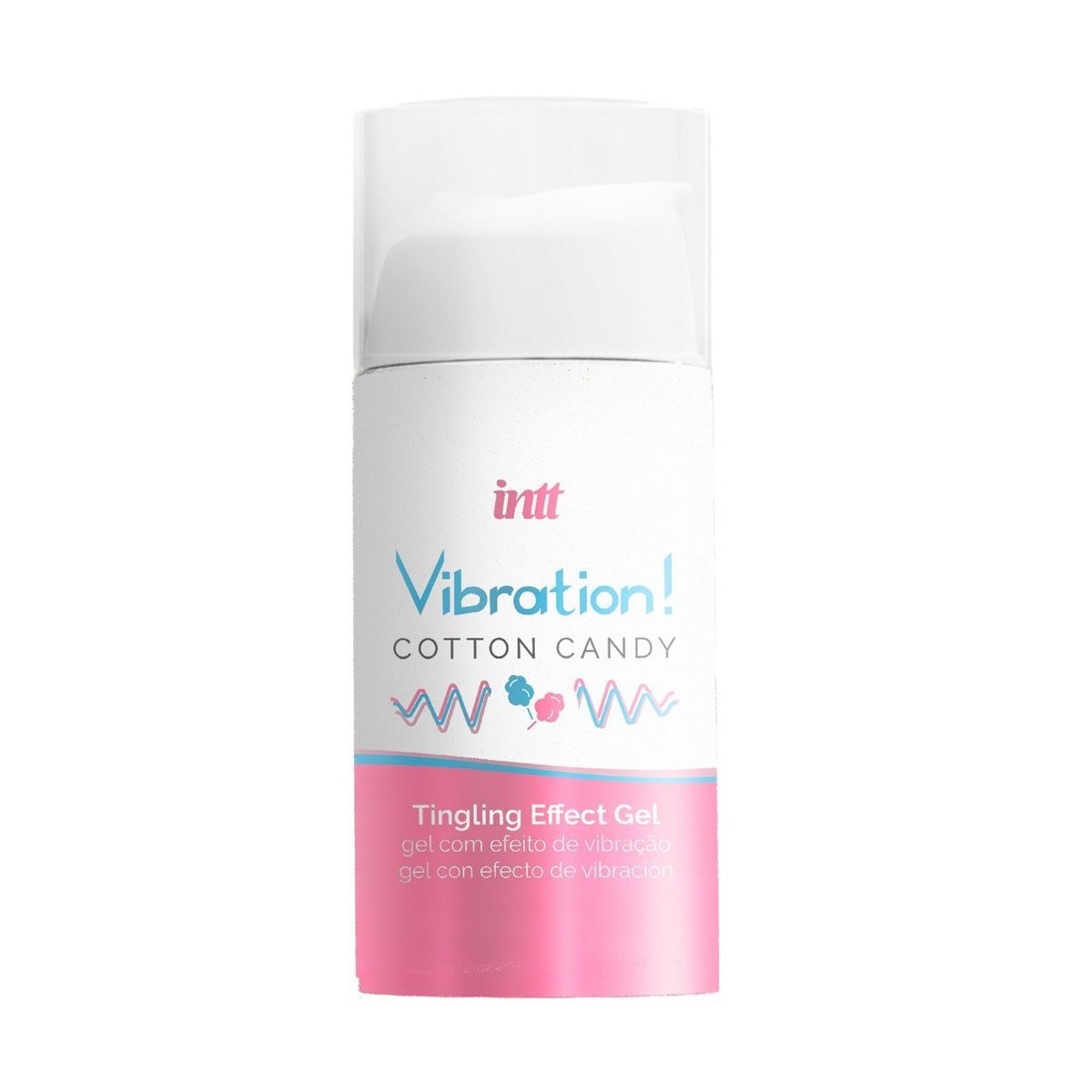 Жидкий вибратор Intt Vibration Cotton Candy (15 мл), густой гель, очень вкусный, действует до 30 мин