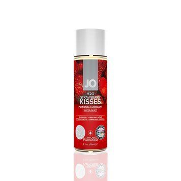 Смазка на водной основе JO H2O - Strawberry Kiss (60 мл) без сахара, растительный глицерин