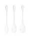 Набор йони бусин Satisfyer Yoni Power 1 White, диаметр 2-2,5-3см, вес 22-46-74гр