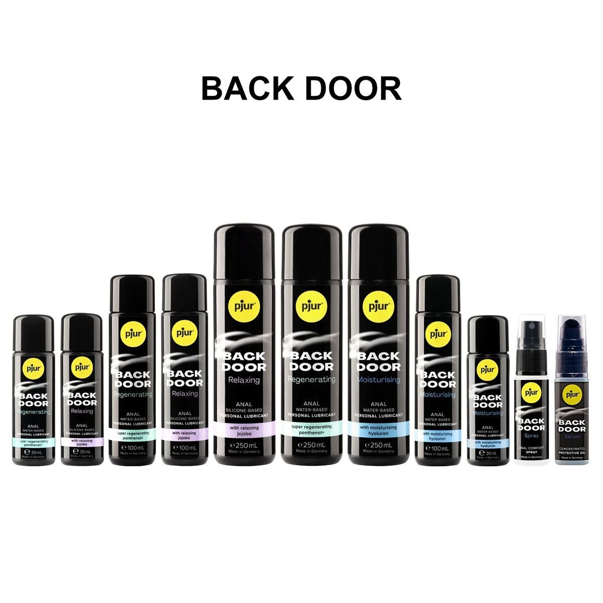Анальная смазка pjur BACK DOOR Moisturising 250 мл, на водной основе, с гиалуроном, эффект силикона