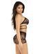 Комплект Leg Avenue Wrap Around Bra Top & Boy Shorts, One Size, черный, сетчатый, бралетт и шорты