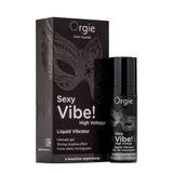Жидкий вибратор Orgie Sexy Vibe! High Voltage наивысший уровень вибрации, 15 мл
