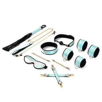 БДСМ-набор Liebe Seele Vivid Sky 8 Pieces Set, 8 аксессуаров, экокожа на бархатной основе