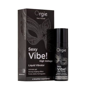 Жидкий вибратор Orgie Sexy Vibe! High Voltage наивысший уровень вибрации, 15 мл