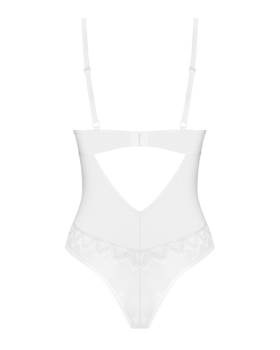 Боди Obsessive Alissium Teddy, лиф с мягкой чашкой, высокие вырезы для ног, XS/S