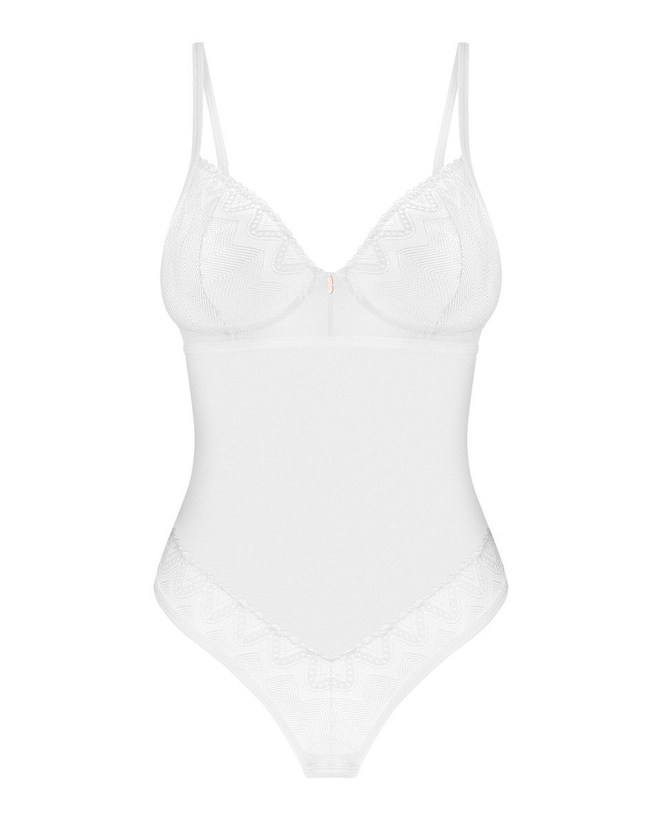 Боди Obsessive Alissium Teddy, лиф с мягкой чашкой, высокие вырезы для ног, XS/S