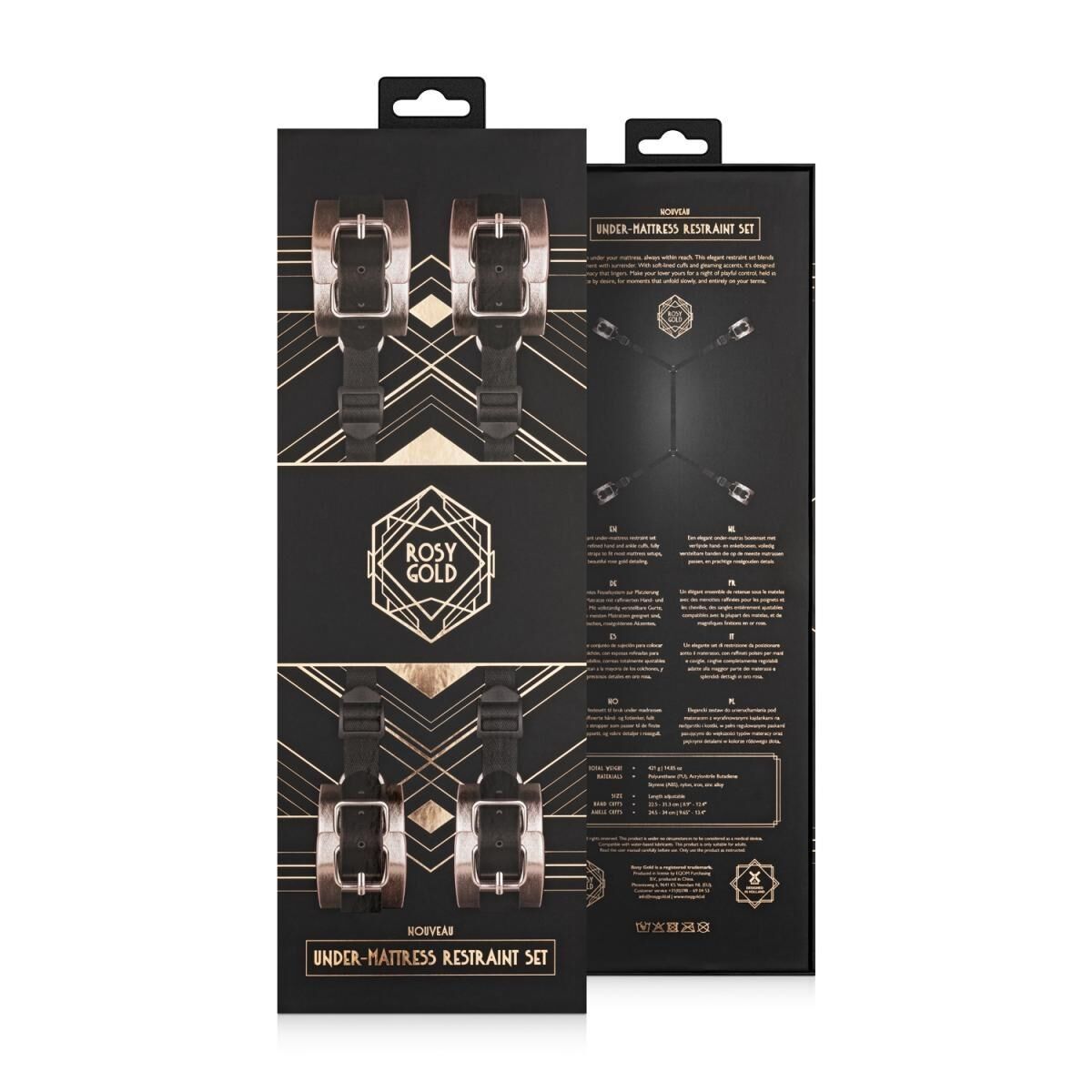 Фиксатор рук и ног для кровати Rosy Gold - Under-Mattress Restraint Set