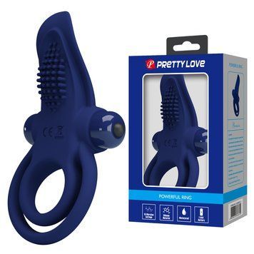 Эрекционное кольцо Pretty Love Powerful Ring Vibro Stimulator Blue