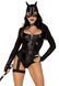 Еротичний костюм кішечки Leg Avenue Fierce Feline, боді, пояс з підв&rsquo;язкою, маска кішки, XS