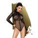 Боди Penthouse Spicy Whisper S/L Black, имитация топа с длинными рукавами, закрытое декольте